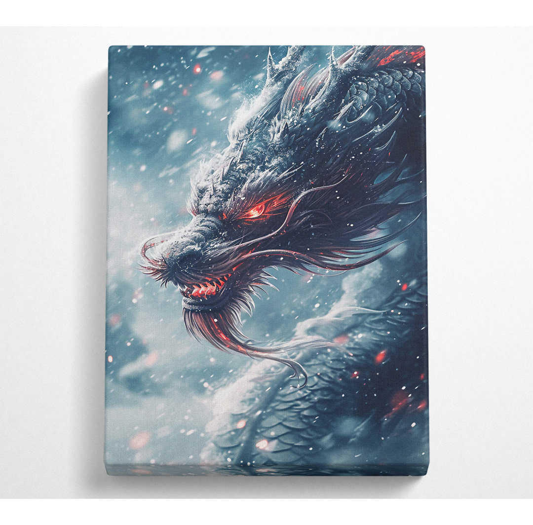 Wütender Drache Canvas Kunstdruck