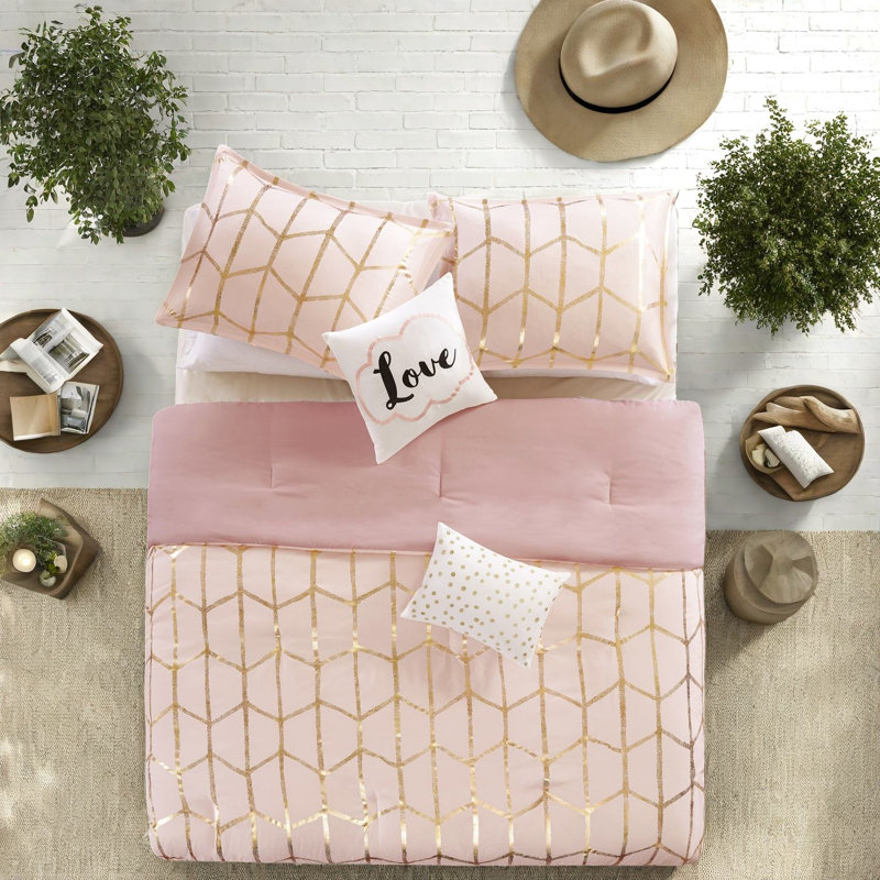 Premium 5-piece Comforter Bedding Sets, Polyester Microfiber, Contemporary Style For Home