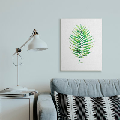 Palmier vert minimaliste plante tropicale sur fond blanc