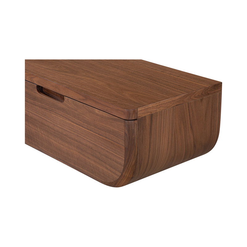 Hettie Floating Nightstand Natural, Dark Brown