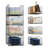 5-Tier Stackable Closet Organizer Shelf Foldable Metal Storage Bins