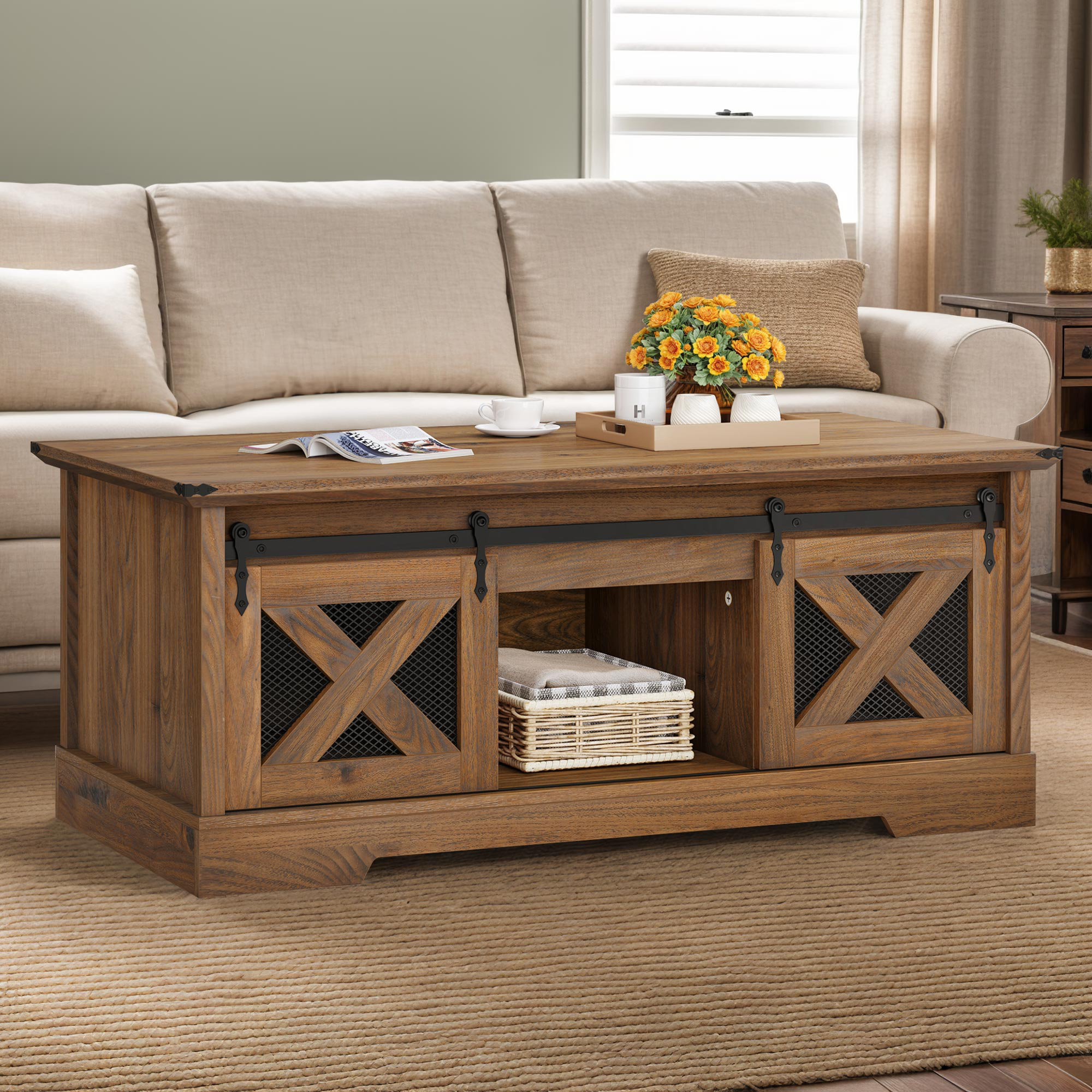 Laurel Foundry Modern Farmhouse Micaela Farmhouse Lift Top Coffee Table ...