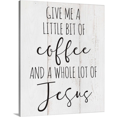 «Modern Faith - Coffee and Jesus», reproduction sur toile