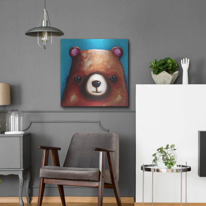 «L'ours brun» par Lucia Stewart, H 24 po x l 24 po