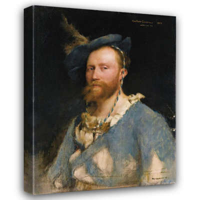 "Portrait of Gustave Courtois" by  Pascal-Adolphe-Jean Dagnan-Bouveret - Gallery Wrap Canvas Wall Art