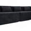 Canapé en polyester noir avec accoudoirs carrés-2025458148
