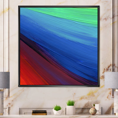 Peindre des vagues de rouge, de bleu et de vert - Peinture