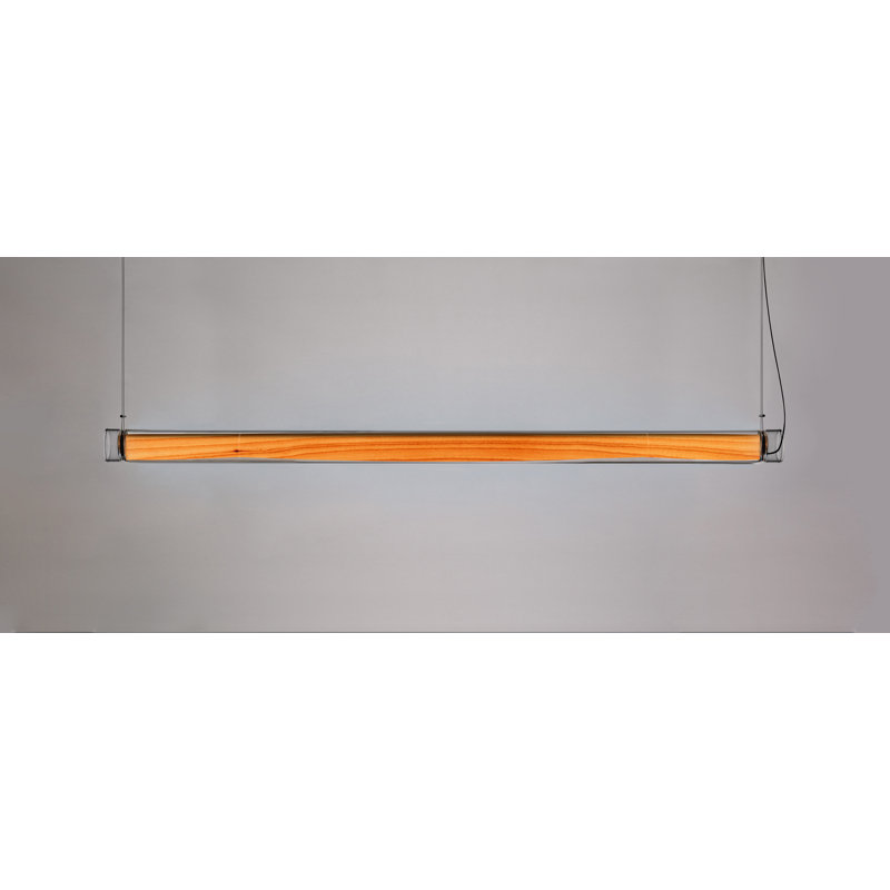 Luminaire suspendu horizontal à DEL Estela, Hêtre