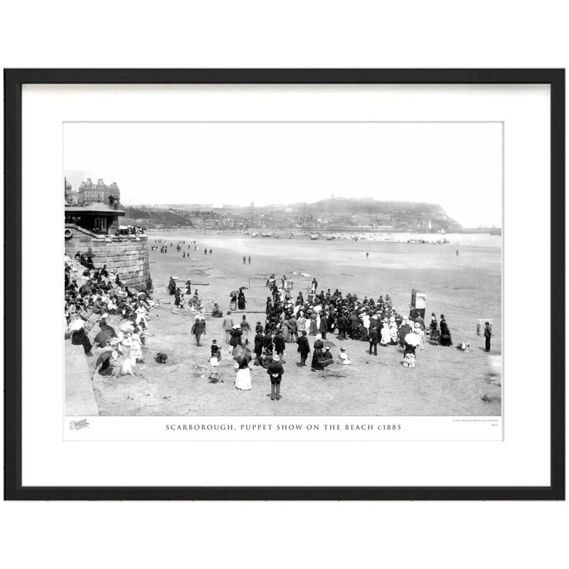 Scarborough, Puppet Show On The Beach C1885 by Francis Frith - Single Picture Frame Print, 60cm H x 80cm W x 2.3cm D