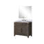 Meuble-lavabo simple en chêne brun avec comptoir en marbre, robinet et miroir, 36 po x 22 po L x P 22 po Meuble-lavabo, miroir