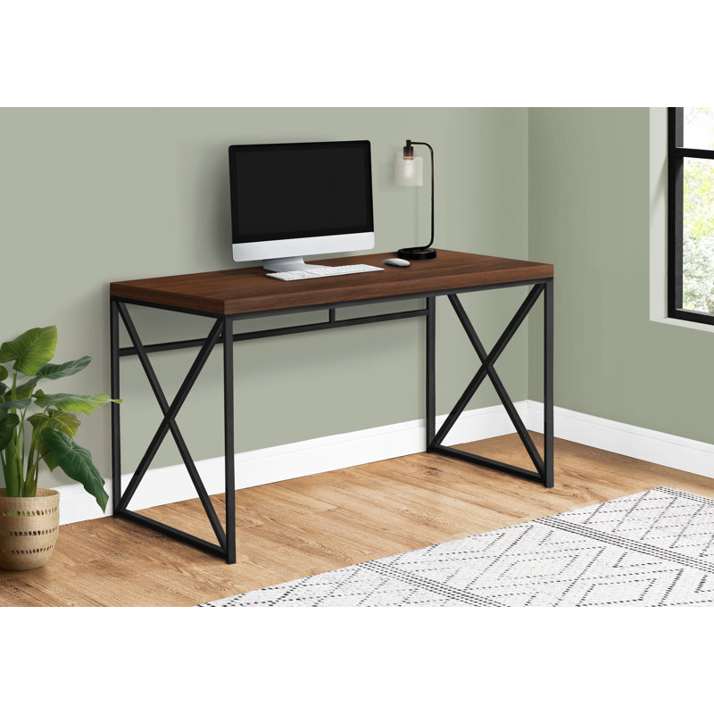 Jaylein Desk, Cherry/Black