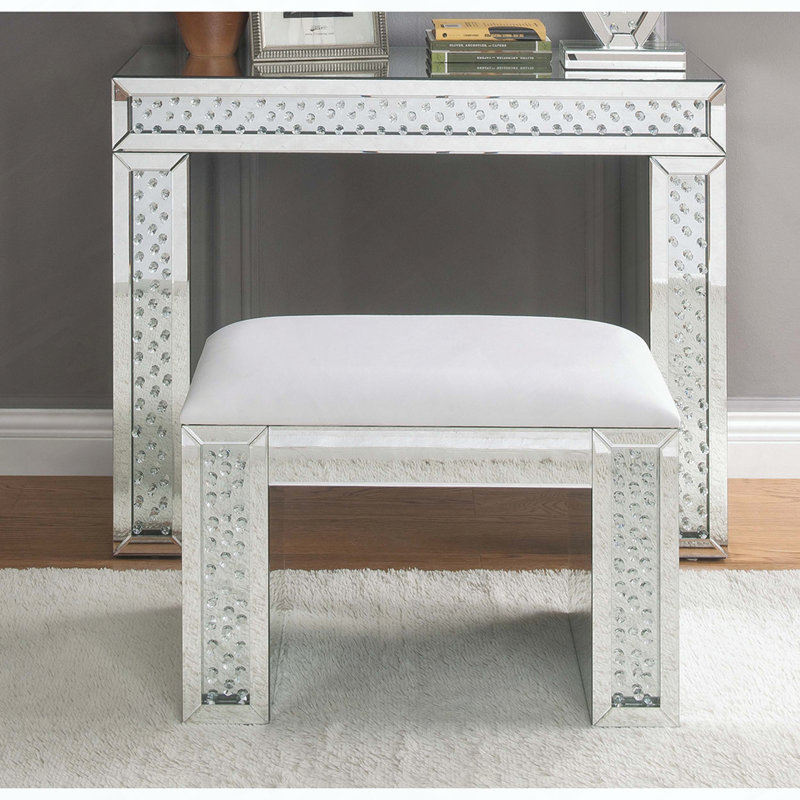 Bureau de coiffeuse avec tabouret Nysa