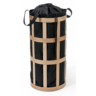 Belinda Wood Laundry Basket with Handles