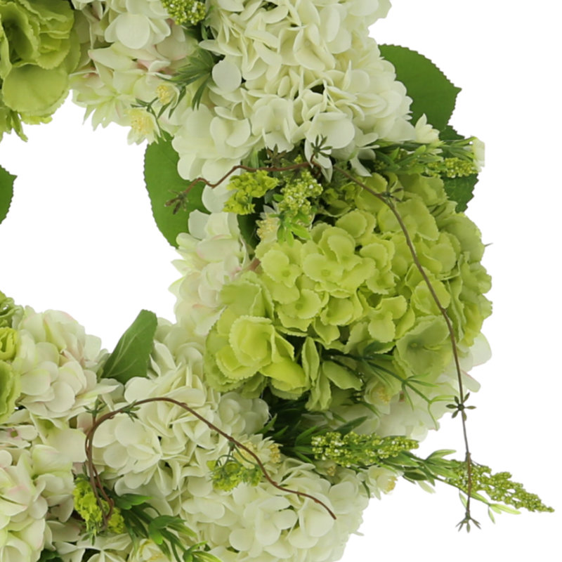 Handcrafted Faux Hydrangea 26'' Wreath