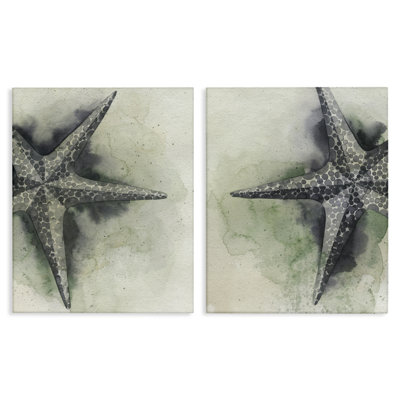 Ensemble détaillé d'art mural sur toile détaillée 2 étoiles de sable par Grace Popp