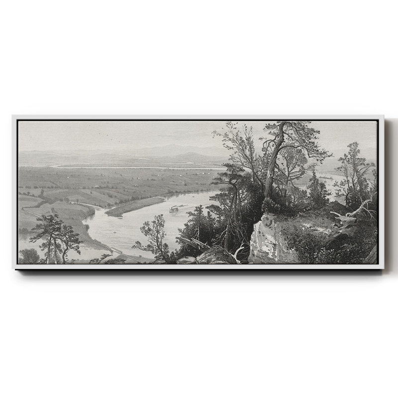 Vallée du Connecticut depuis le mont Tom, H 24 po x l 60 po x P 1,5 po, Blanc