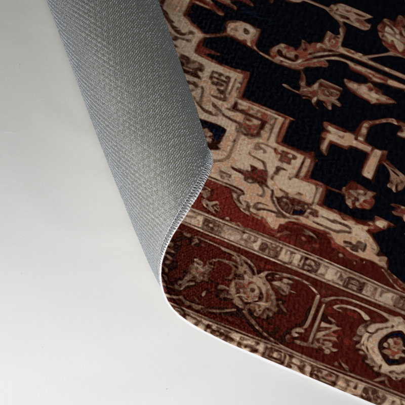 Tapis d'intérieur et d'extérieur brun Persian, Rectangle 5 pi x 7 pi