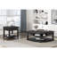 Table de bout de salon gris anthracite, construction en bois avec tiroir, tablette et ports de charge-695963047