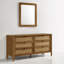 Commode 6 tiroirs avec miroir Vichy