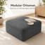 Repose-pieds carré surdimensionné, repose-pieds en nuage désossé moderne, tabouret modulaire modulaire pour le salon, la chambre à coucher et les petits espaces, aucun assemblage requis-132622149