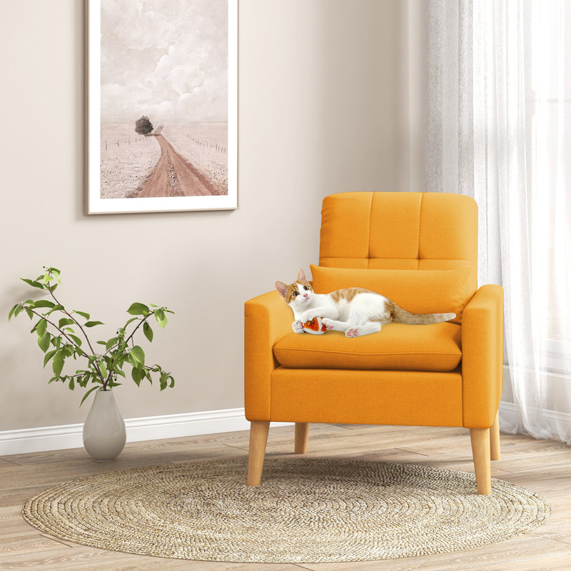 Fauteuil Kendahl, Lin jaune