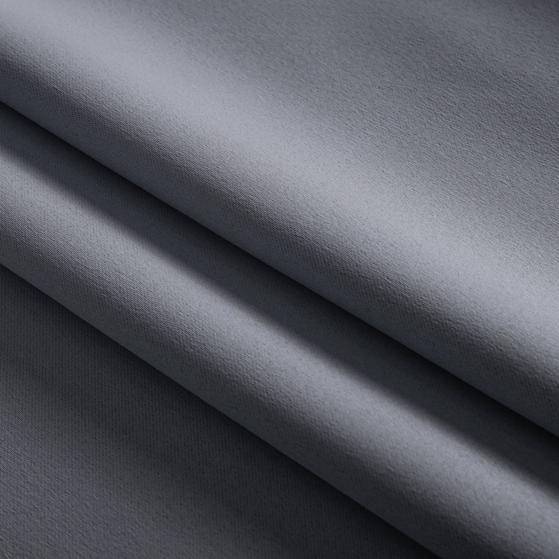 Paire de rideaux à portes françaises en mélange de polyester Rurée, L 52 po x L 72 po, Gris