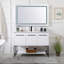 Elegant Lighting Gerard 48 in Single Basin Vanity with Cabinet and Resin Vanity Top (White)