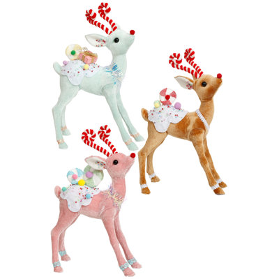 Candied Deer, Medium  - 12 Inches Set Of 3