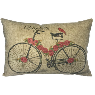  Bicycle Linen Lumbar Pillow
