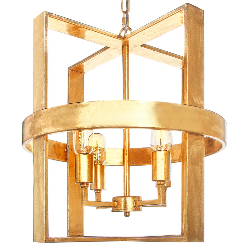 Manhattan 4 - Light Lantern Square / Rectangle Pendant, 18" H x 18" W x 18" D