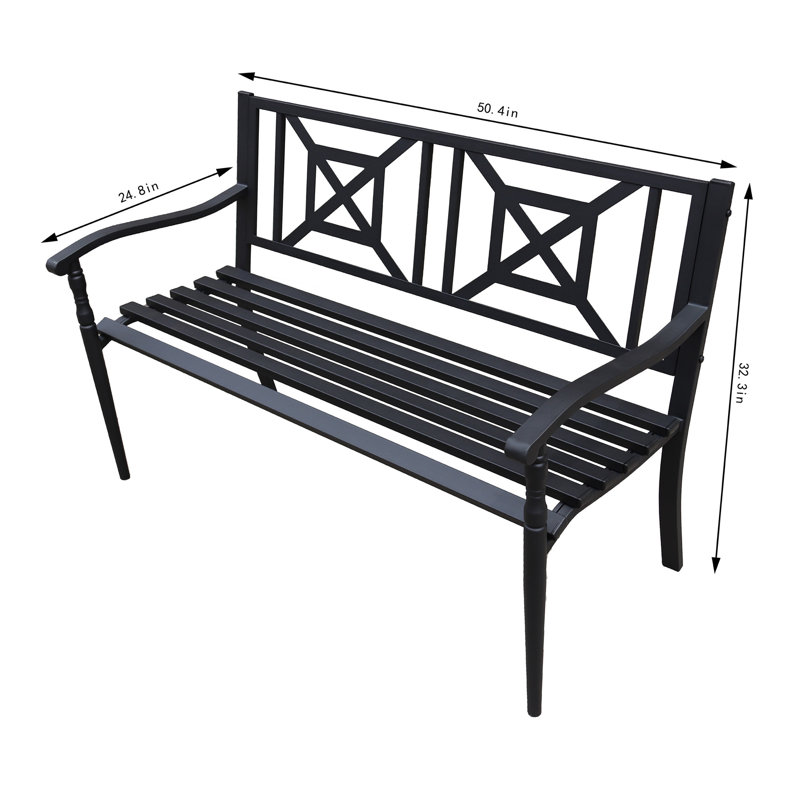 Banc de jardin en acier Huerres