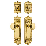 Nostalgic Warehouse Egg & Dart Entry Set with Porcelain Knob