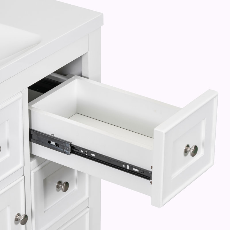 Base de meuble-lavabo simple 33,4 po seulement, Blanc