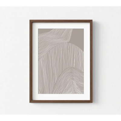 «Neutral Abstract Line Art Print», décoration murale moderne minimaliste