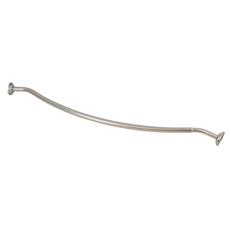 Tringle courbée fixe pour rideau de douche 72 "Espanola, Satin