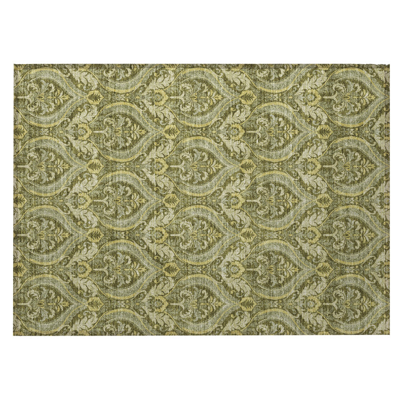 Tapis extérieur lavable antidérapant 2 pi x 3 pi vert