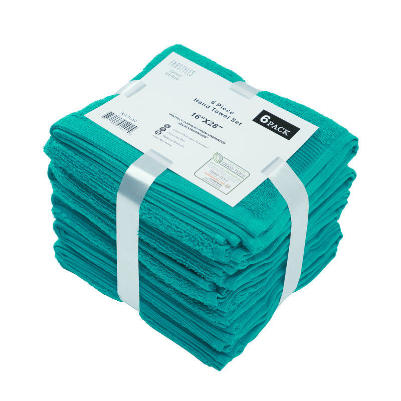 Srihitha Plush Hand Towel, Ice Blue