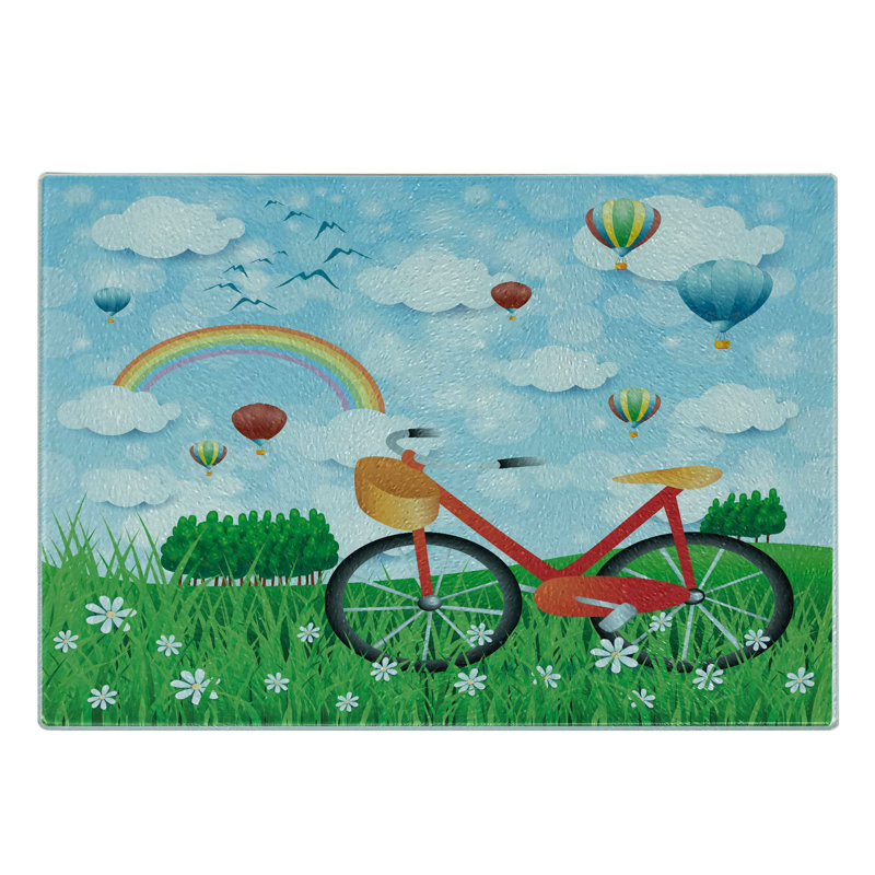 Multicolore planche à découper en verre trempé Ambesonne