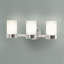 Éclairage pour salle de bain 3 lumières Glam | Luminaire mural triple avec abat-jour givré-21537114