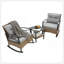 Ensemble de chaises berçantes 3 pièces-1602457101
