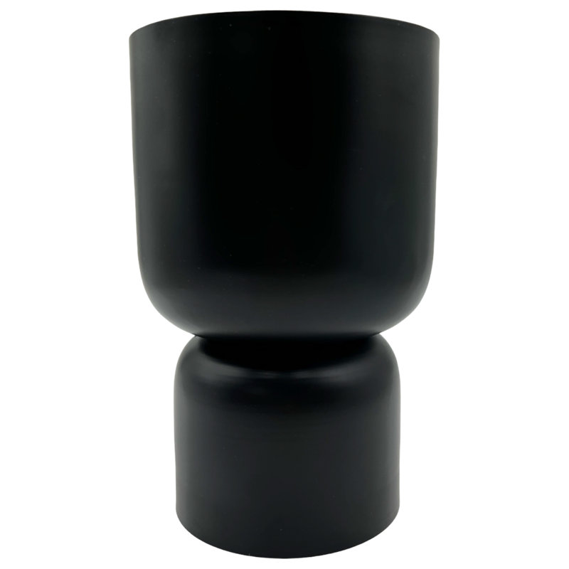 Keyek Handmade Aluminum Table Vase, Black