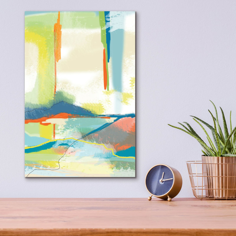 Art mural en verre «Deconstructed Landscape 4» par Jan Weiss
