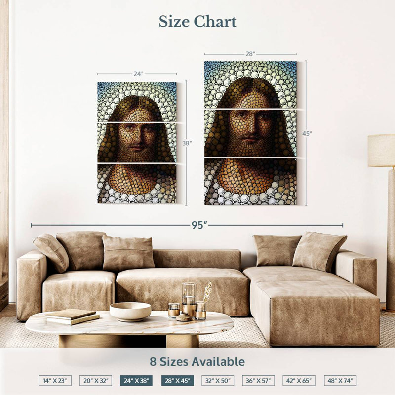 Leisha Digital Jesus Christ, 38" H x 24" W