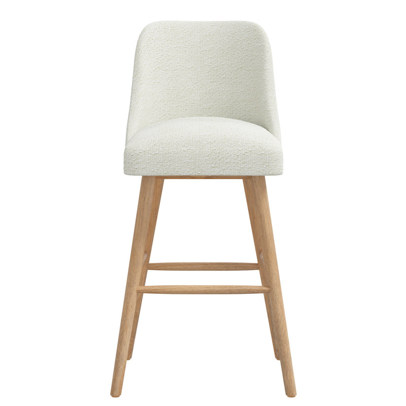 Tabouret Gallie, Tabouret de bar (siège d'une hauteur de 31 po), Boucle neige classique, Naturel