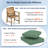 23 In. X 24 In. 3-Piece Outdoor Patio Replacement Cushion Outdoor Lounge Chair Cushion-1140088972