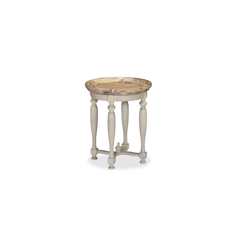 Table de bout ronde Amalia délavée / gris brume