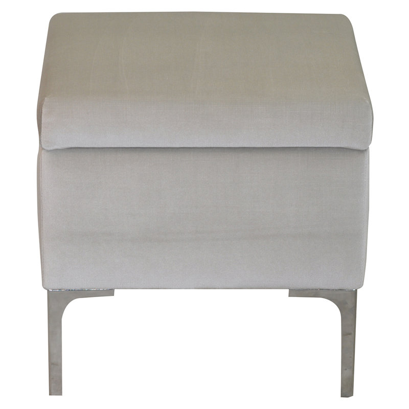 Luxe Accent Stool, Cream