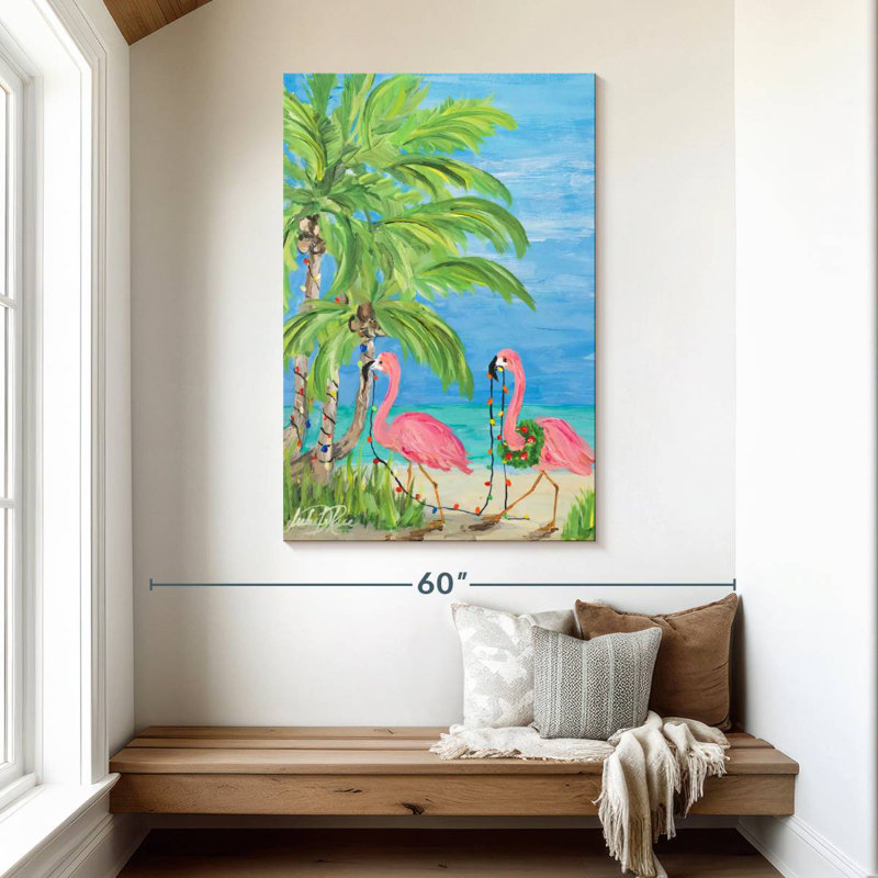 Ketti Flamingo Christmas II, H 48 po x l 32 po