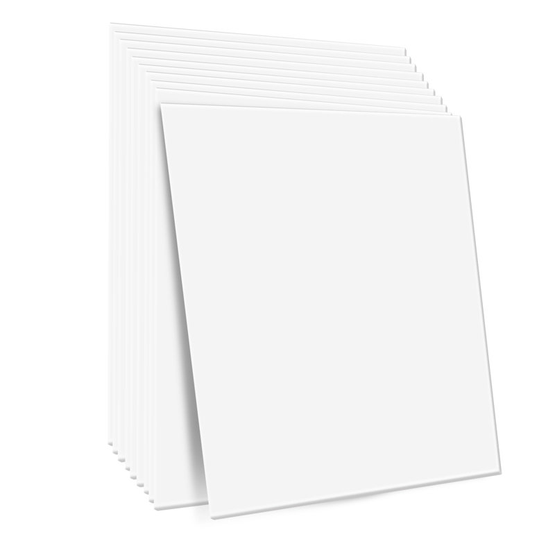 Paquet de 12 tuiles de plafond 24 po x 24 po en mousse de PVC blanc ignifuge lisse