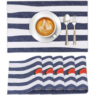  Dining Table Rectangle Placemats 100% Cotton Multi Pattern 13x19 Inches